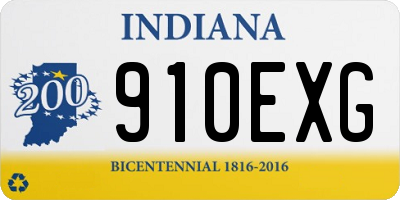 IN license plate 910EXG