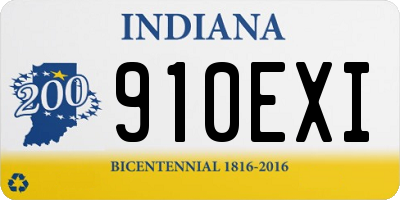IN license plate 910EXI