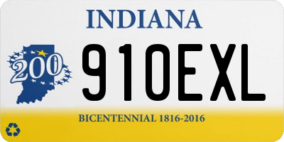 IN license plate 910EXL