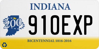 IN license plate 910EXP