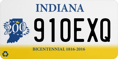 IN license plate 910EXQ
