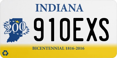 IN license plate 910EXS
