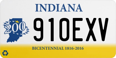 IN license plate 910EXV