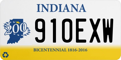 IN license plate 910EXW