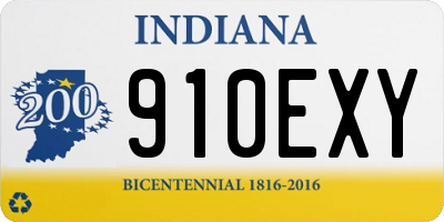 IN license plate 910EXY