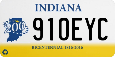 IN license plate 910EYC