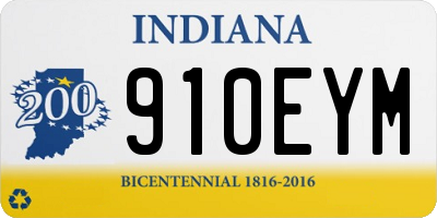 IN license plate 910EYM