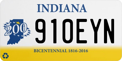 IN license plate 910EYN