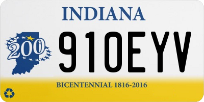 IN license plate 910EYV