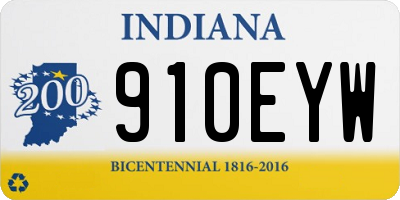 IN license plate 910EYW