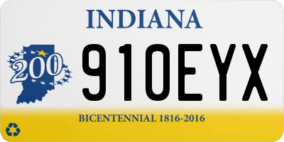 IN license plate 910EYX