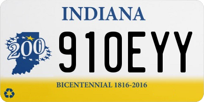 IN license plate 910EYY