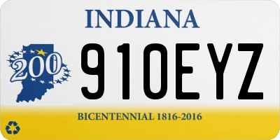 IN license plate 910EYZ