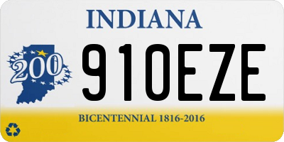 IN license plate 910EZE