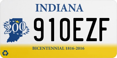 IN license plate 910EZF