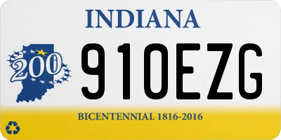 IN license plate 910EZG