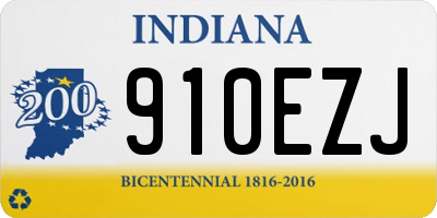 IN license plate 910EZJ