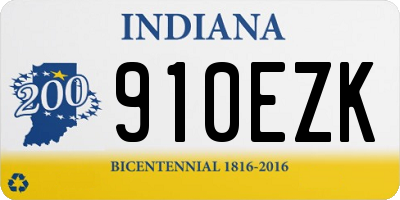 IN license plate 910EZK