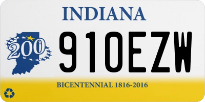 IN license plate 910EZW