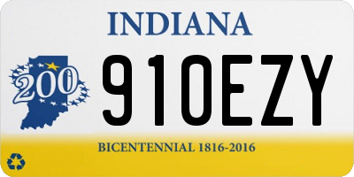 IN license plate 910EZY