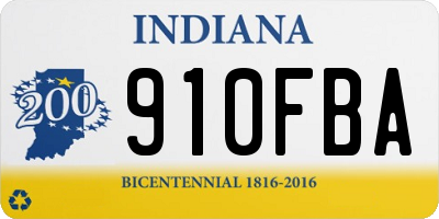 IN license plate 910FBA