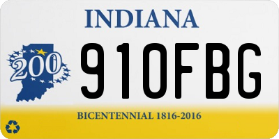 IN license plate 910FBG