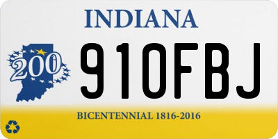 IN license plate 910FBJ