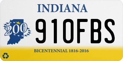 IN license plate 910FBS