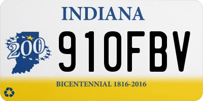 IN license plate 910FBV