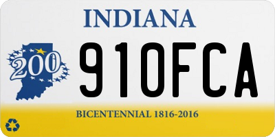 IN license plate 910FCA