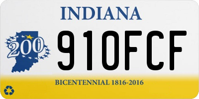 IN license plate 910FCF