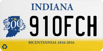 IN license plate 910FCH