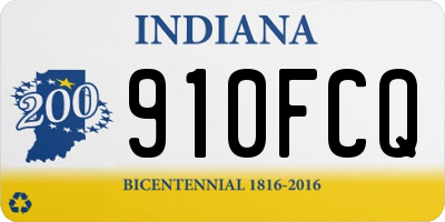 IN license plate 910FCQ