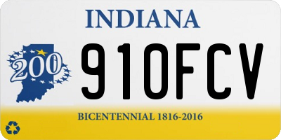 IN license plate 910FCV