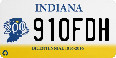 IN license plate 910FDH