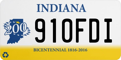 IN license plate 910FDI