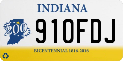 IN license plate 910FDJ