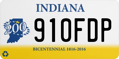IN license plate 910FDP