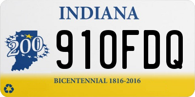 IN license plate 910FDQ