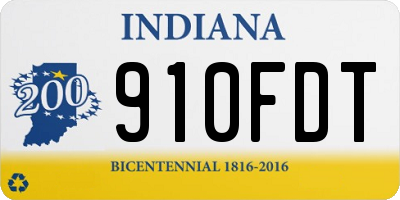 IN license plate 910FDT