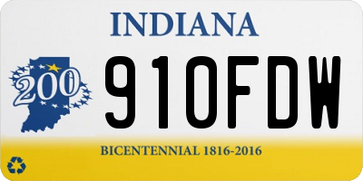 IN license plate 910FDW