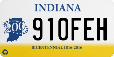 IN license plate 910FEH