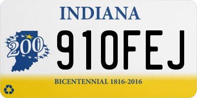 IN license plate 910FEJ