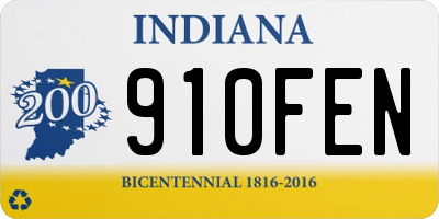 IN license plate 910FEN