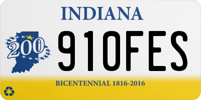 IN license plate 910FES
