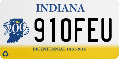 IN license plate 910FEU