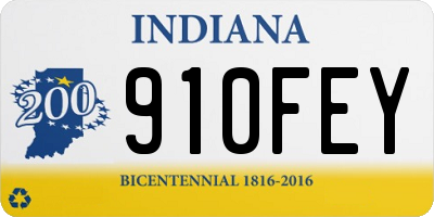 IN license plate 910FEY