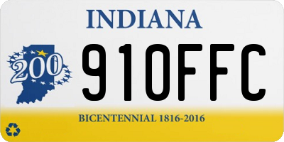 IN license plate 910FFC