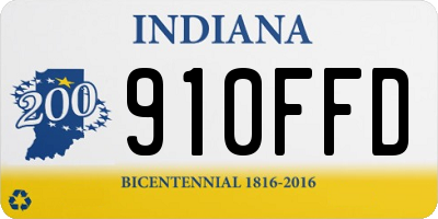 IN license plate 910FFD