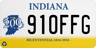 IN license plate 910FFG